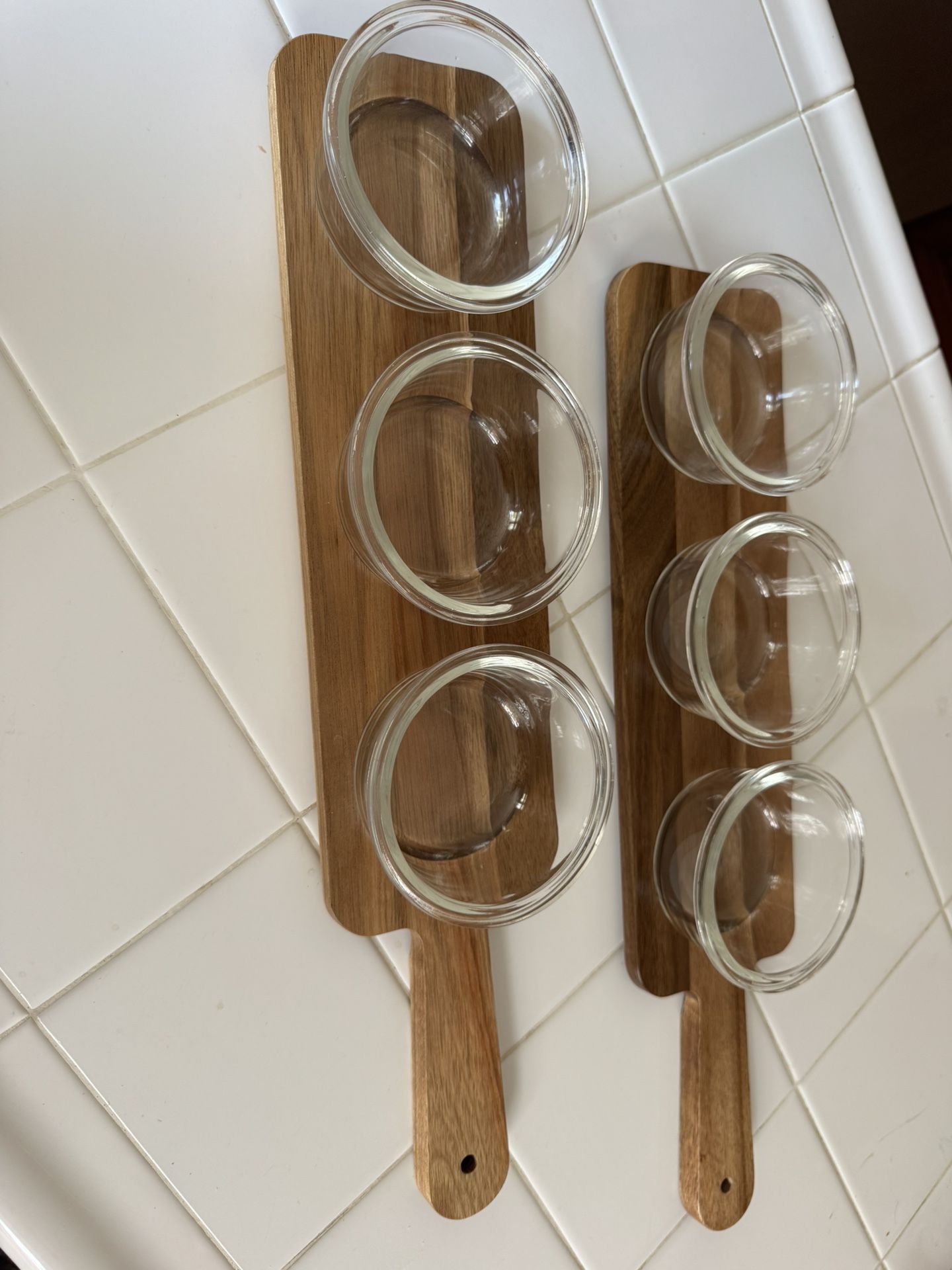 Wooden Tray With Glass Jars