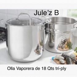 Princess House. Olla Vaporera De 18 Qts Tri-ply Nueva En Su Caja 