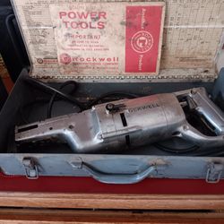 Rockwell 677-2 Steel Sawzall Reciprocating Saw Sabre Works 2 Speed With Case