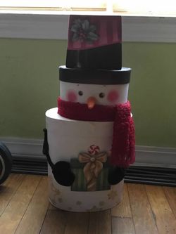 Snowman 3-tier gift box