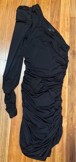 Forever 21 Black One-Shoulder Ruched Dress