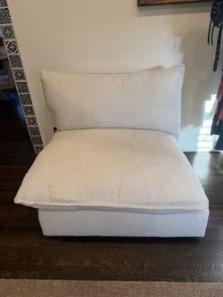 Cream Bouclé Oversized Chair – $150