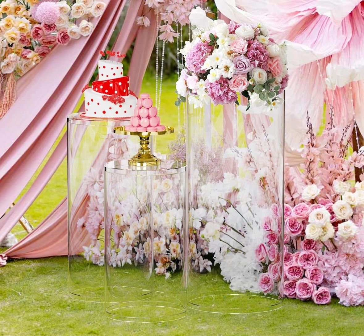 3Pcs Cylinder Stands for Party