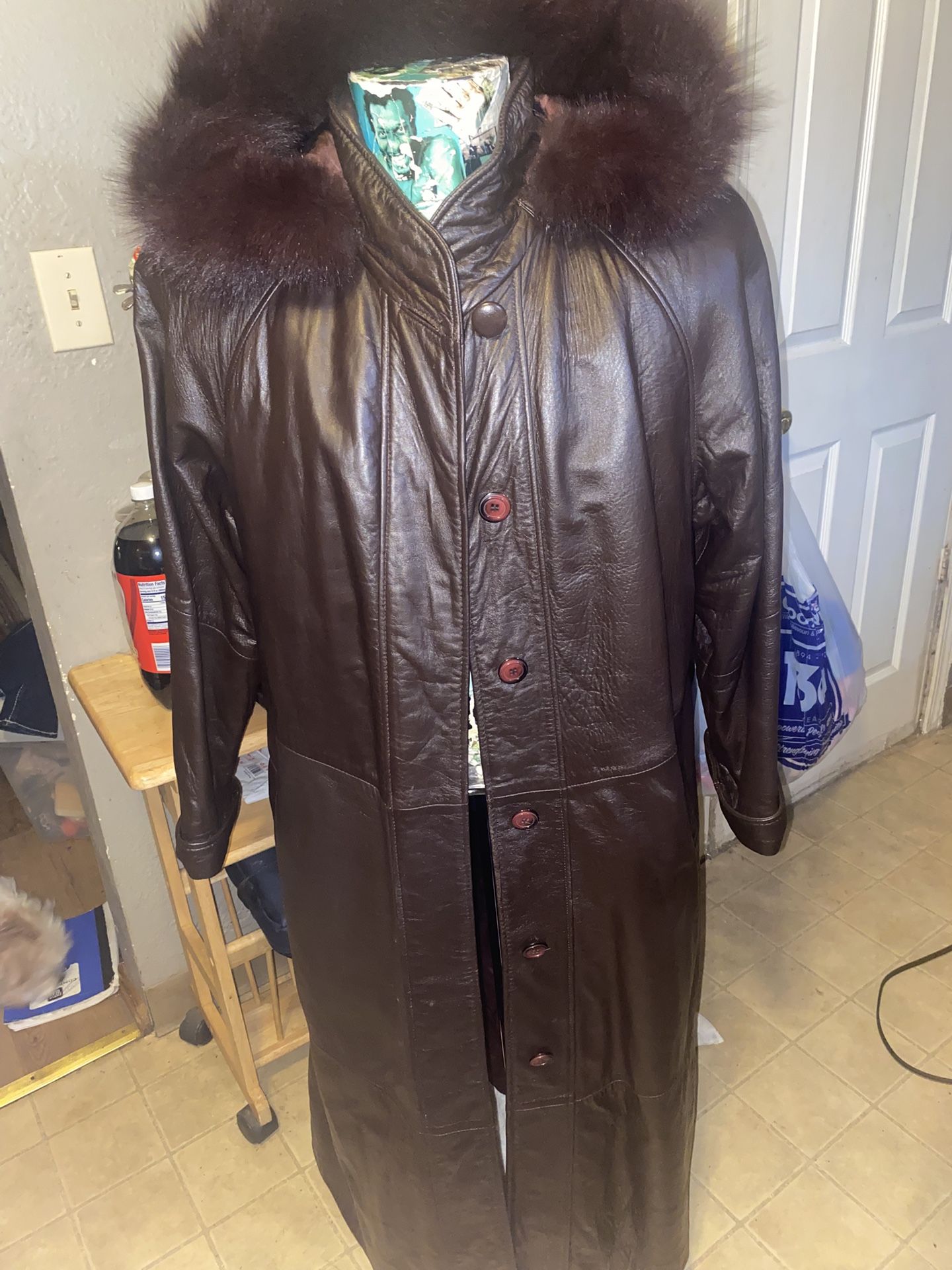 Women’s leather coat