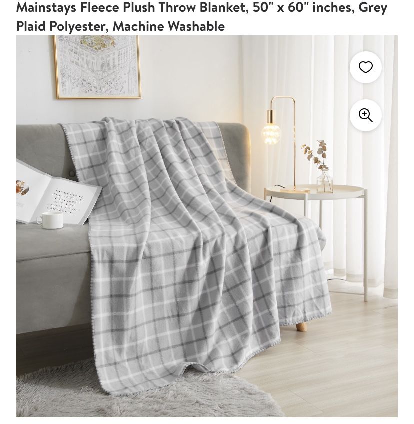 Mainstays Fleece Throw Blanket, 50 x 60, Geo 