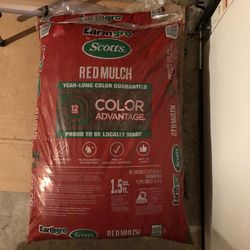 2   1.5 cu ft bags of Scott’s *Red* (landscaping) Mulch