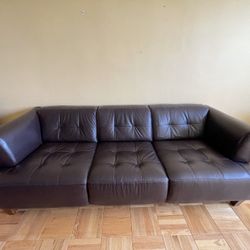 Italian Leather Sofa - Like New 