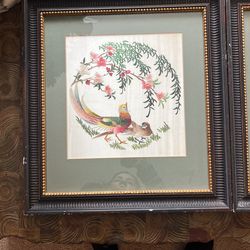 Framed Bird art 