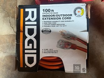 Ridgid 100ft Extencion Cord 10 Gauge