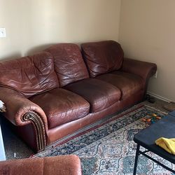 Brown leather Sofa