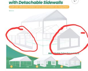 Canopy SIDE WALLS. 20x30