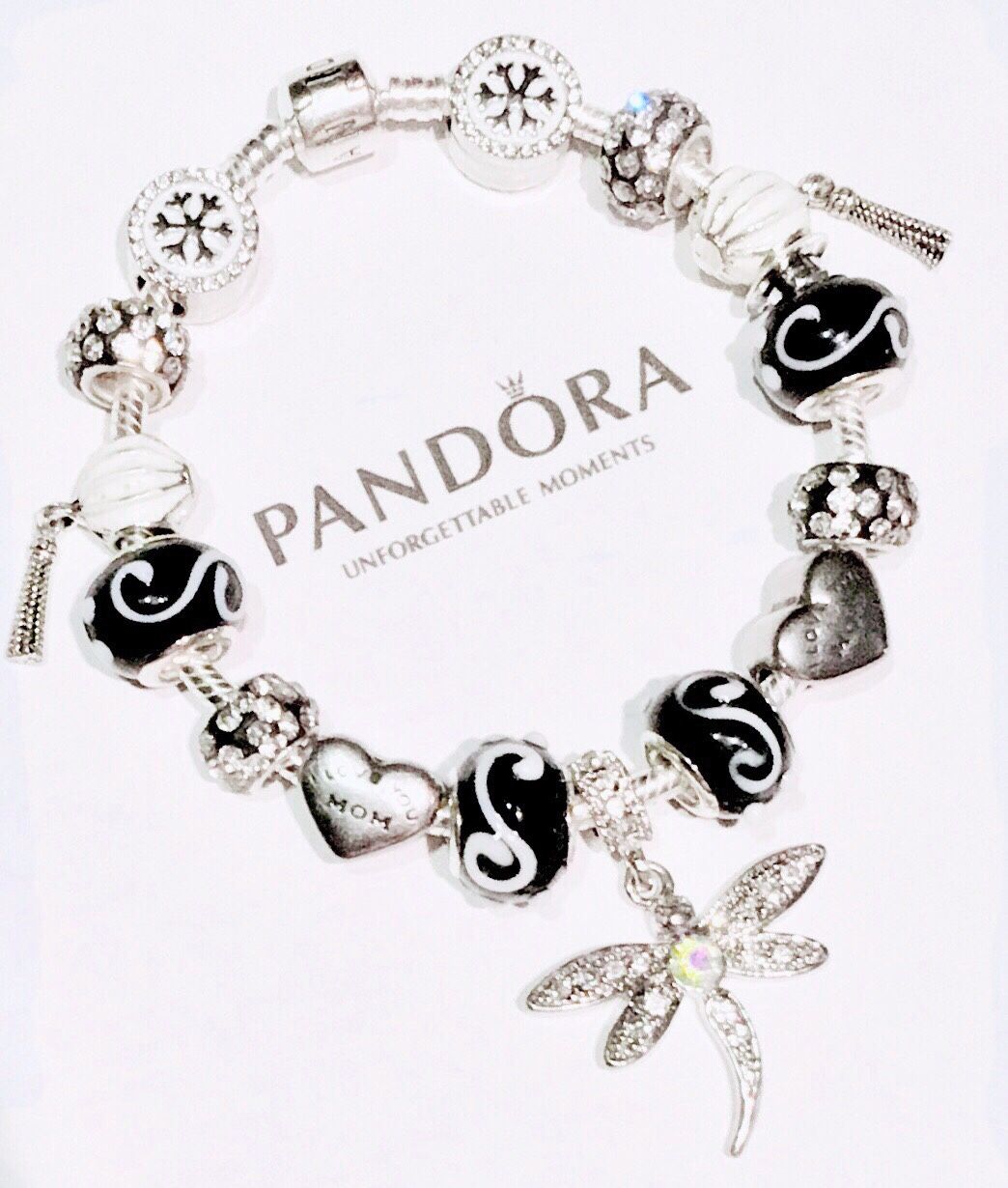 Iconic Pandora 925 I Love Mom Bracelet
