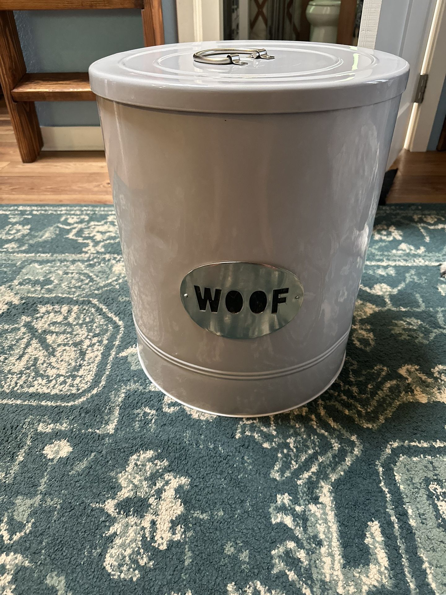 Grey Dog Food Container