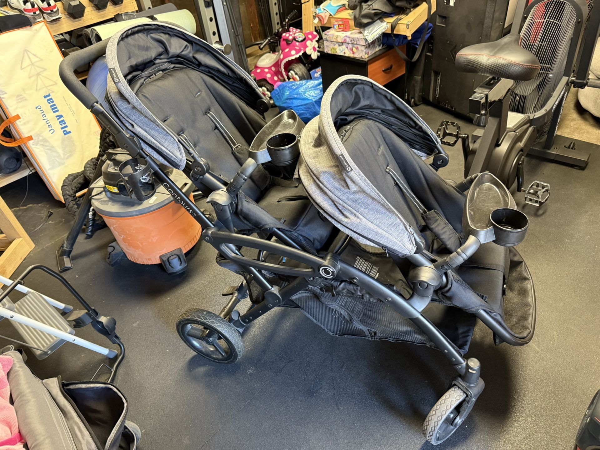 Contours Elite v2 Double Stroller w/ car seat adapters