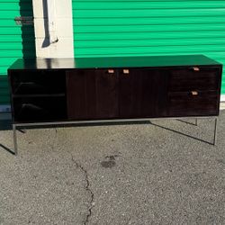 Pottery Barn Graham Media Console 69” – Black Wash (Retail $1,499)