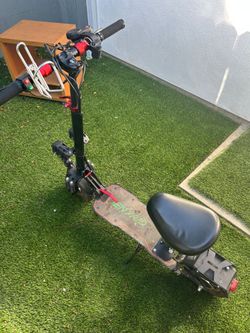 Adult scooter goes real fast