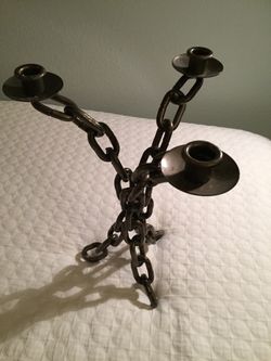 Must Sell! Price Dropped! Amazing. Very Heavy Chain Link Candle Holder / Chandelier