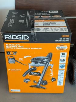 RIDGID 16 Gal 6.5 Peak HP NXT Wet/Dry Shop Vacuum – New