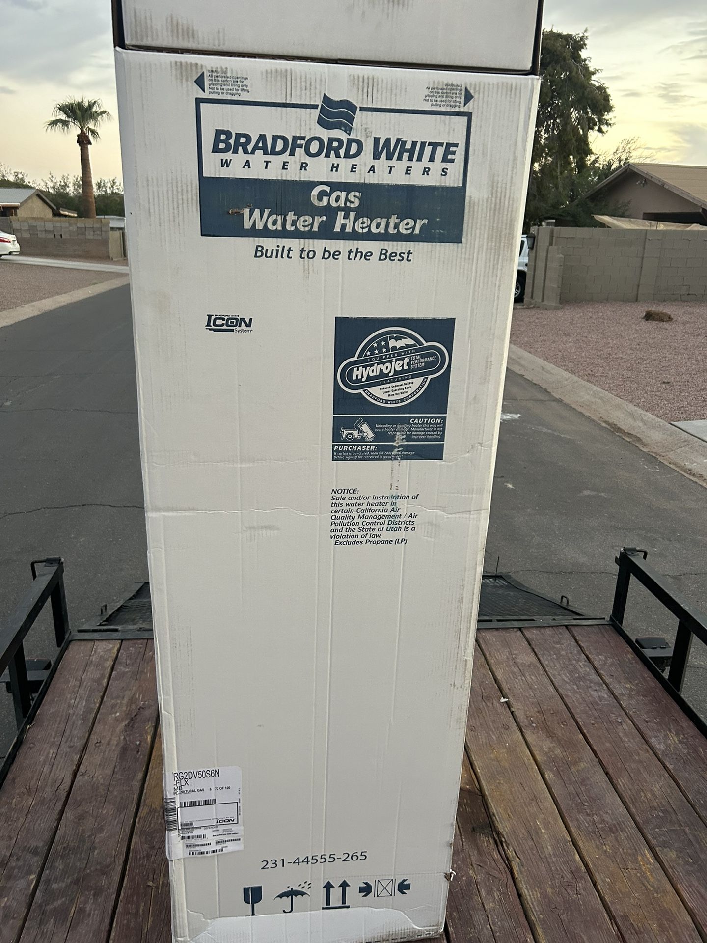 50 G Gas Direct Vent Bradfordwhite Water Heater
