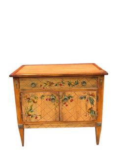 Hand-Painted Fruit Motif Cabinet