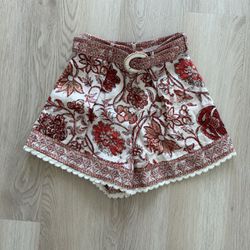 Authentic Zimmermann Linen Shorts Size 0p