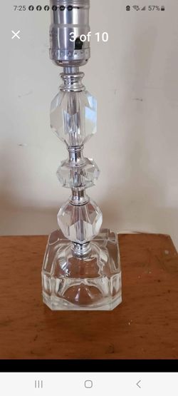 McM crystal LAMPs Farmhouse Grannycore Cottage vintage Shabbychic Farmhouse