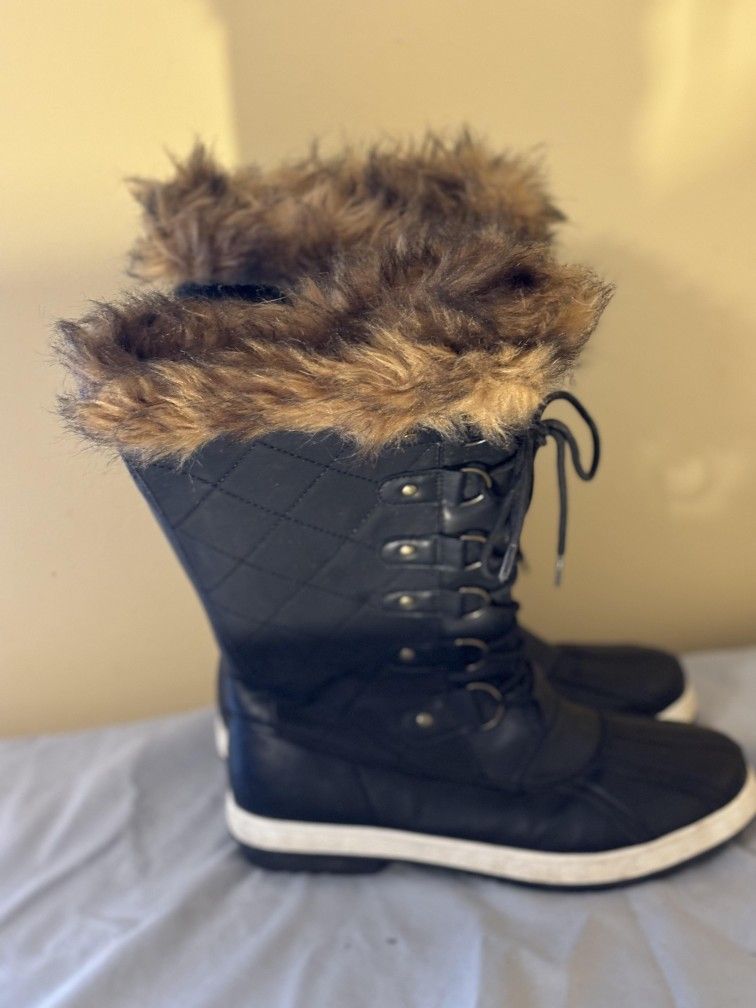Marley Quilted Faux Fur Snow Boot