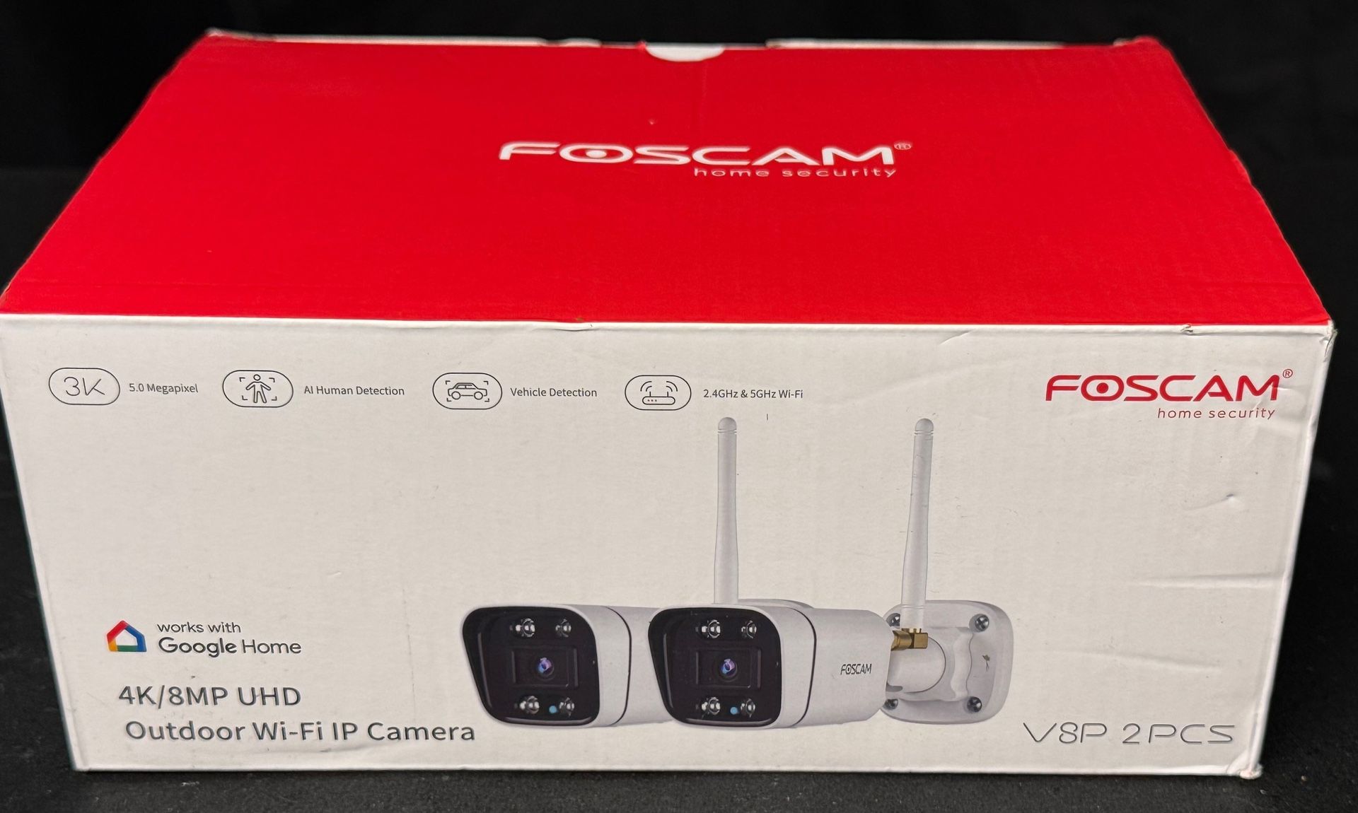 Foscam V8P 8MP WiFi Security Camera (2 Cameras) with Smart Detection