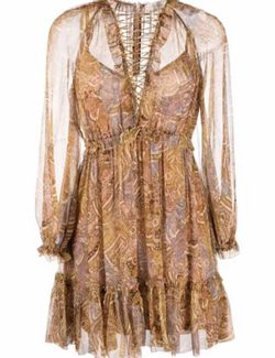 Zimmermann Concert Lace-Up Mini Dress