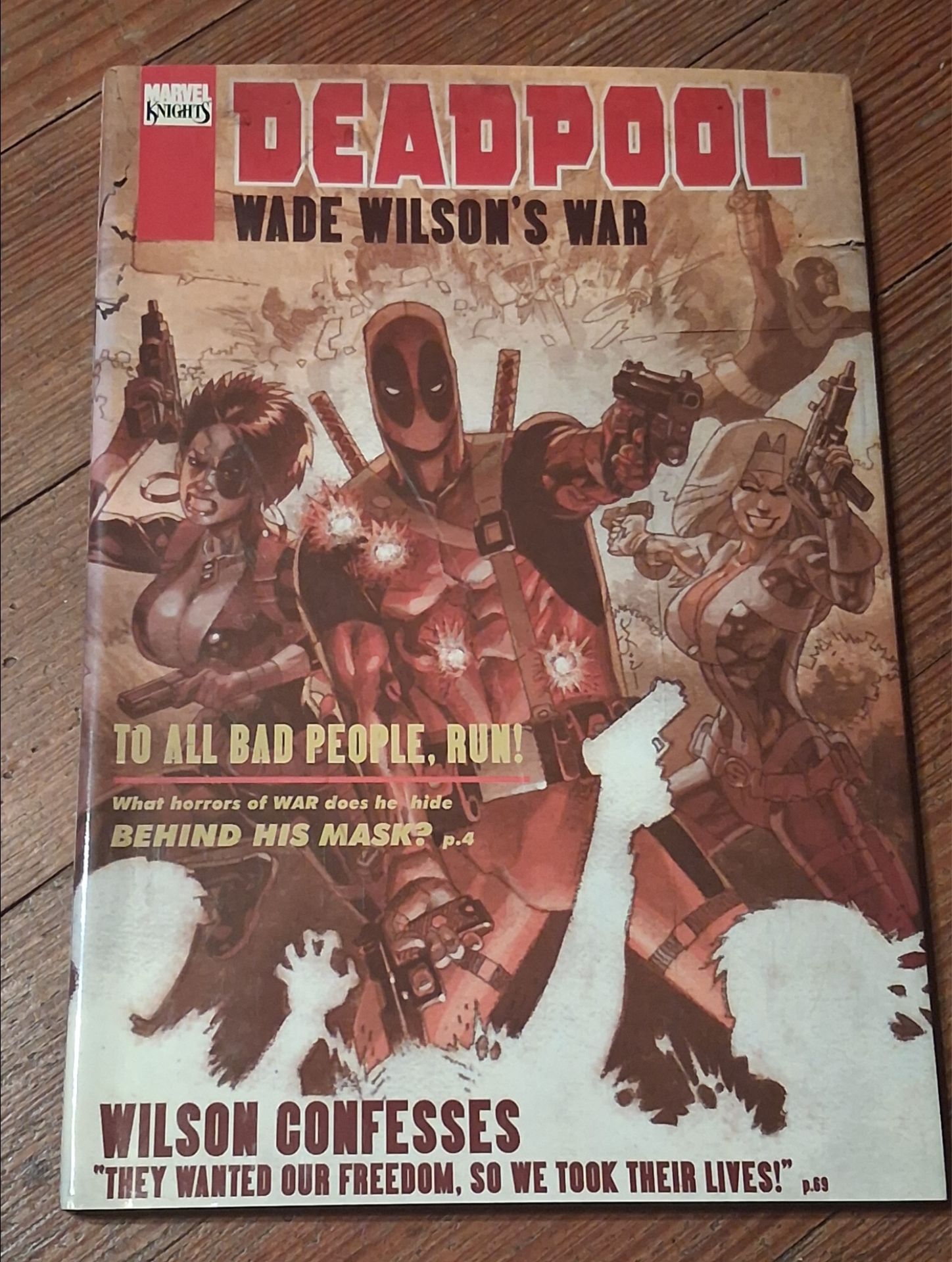 Deadpool Hardcover comic Book Wade Wilson's War Bad People Marvel Hero