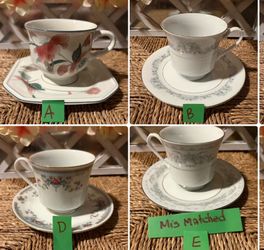 Various Tea Cup and Saucer Sets