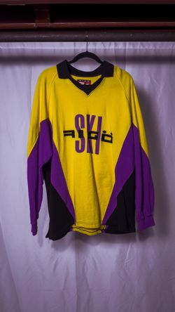Vintage SKI RIGO Long Sleeve Pullover Men’s XXL V neck Collared Yellow