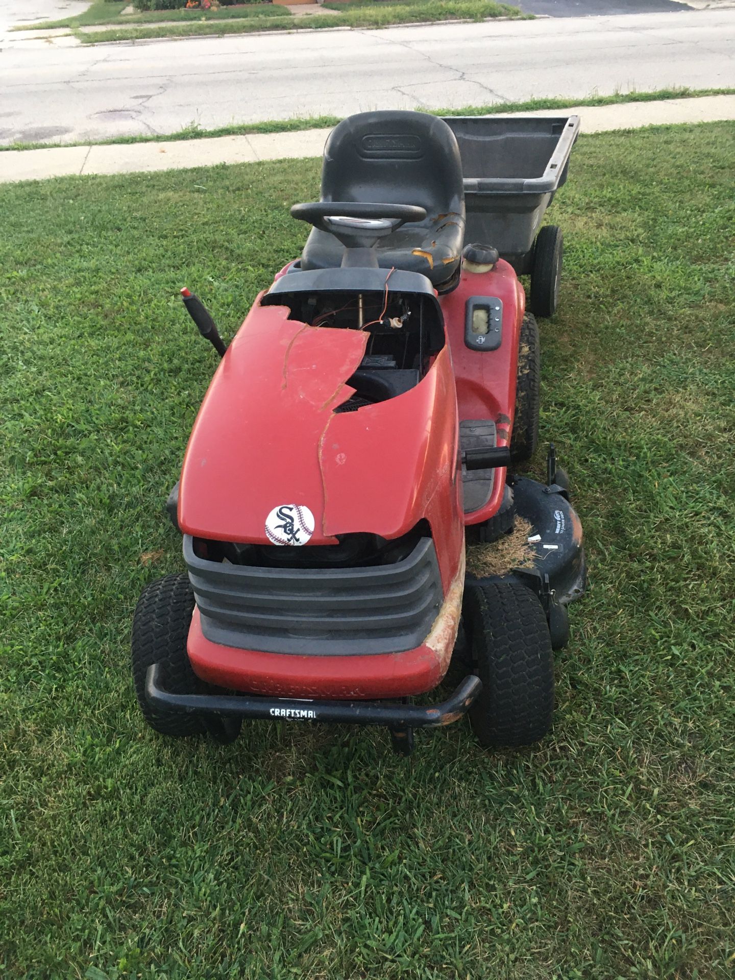 Craftsman riding mower with trailer