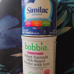Similac Advance 12.4oz And Bobbie Organic Gentle Formula 14.4oz
