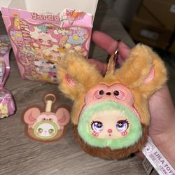 Kiwi Monkey  - Baby Three Lilia Toy Garden Tea Party Mini Plush Pendant