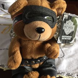 Harley Davidson Bean Bag Plush Bravo Bear 1999 HD