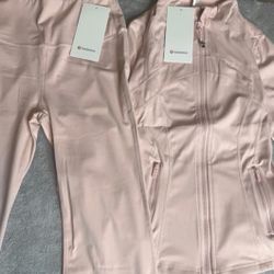 Pink, Lululemon jacket with leggings