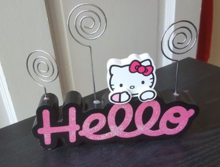 Pink Glitter Hello Kitty Photo Card Holder