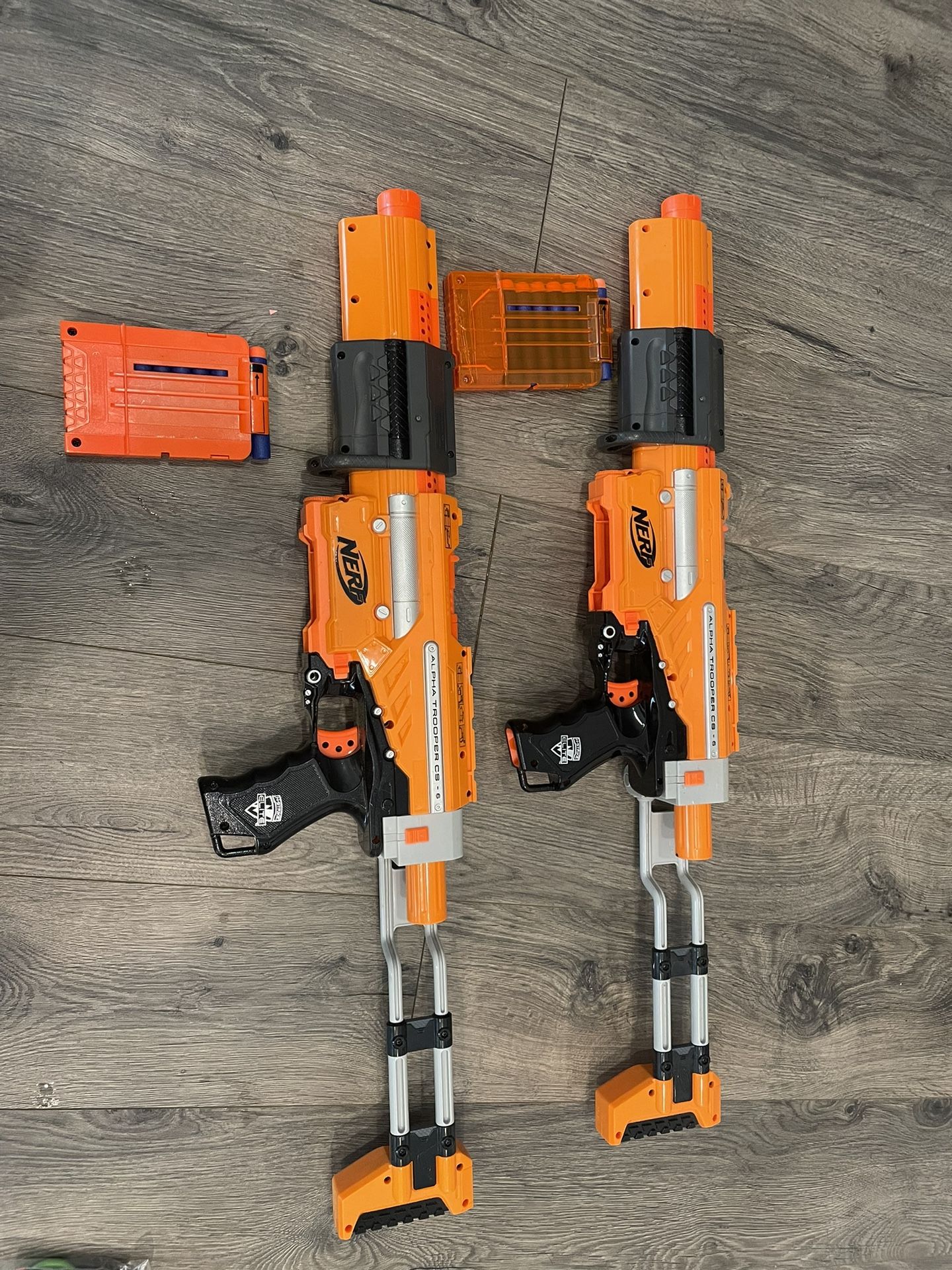 Nerf Alpha Trooper CS-6 Blaster N-Strike Elite Tested Working Gun Boy Qty2