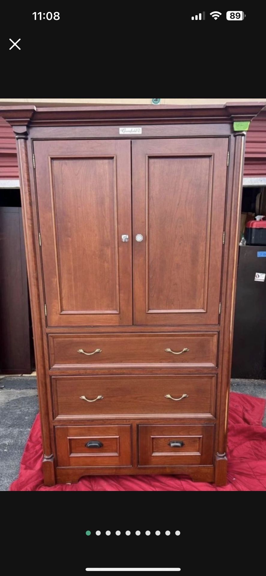 solid wood armoire closet wardrobe home office cabinet bookshelf,high quality excellent condition