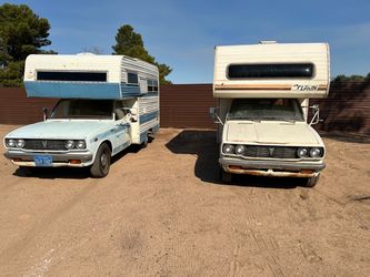 Pair of Vintage Toyota Dolphin Mini Motorhomes