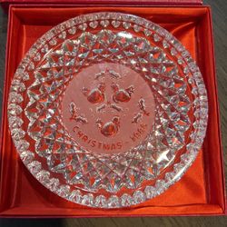 Waterford crystal Christmas plate, 1986