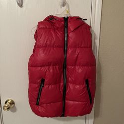Shiny Red Puffer Vest Boys (13-14 Years)