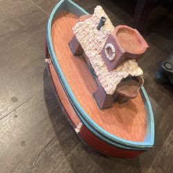 Heavy Wooden Noah Ark 8x20 Inch And 12” Inches Tall 