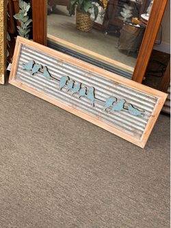 Wood / Metal bird wall wart
