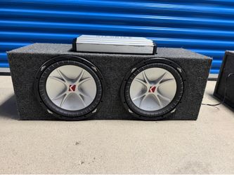Incredible bass setup 2 12"Kicker CVR subs in box & Hifonics 2k amp