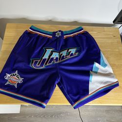 Just Don/ Michell & Ness Utah Jazz Basketball Shorts 