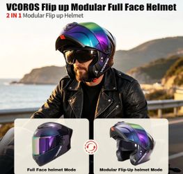 ( Small) VCOROS Flip-Up Modular Full Face Motorcycle Helmet