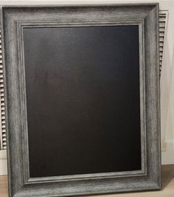 Framed Chalkboard with Rustic Gray frame