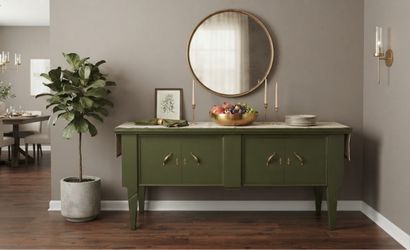 Buffet tabel Olive green colour with keys In excellent condition delivery also available
